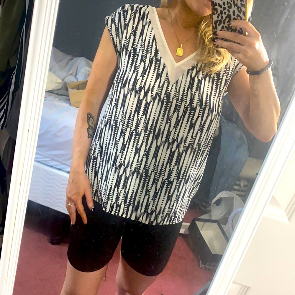 Black and white Blouse